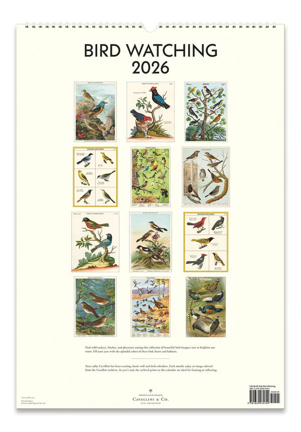 Bird Watching 2026 Calendar