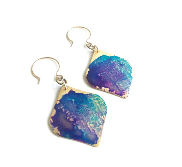 Violet Patina Diamond Earrings