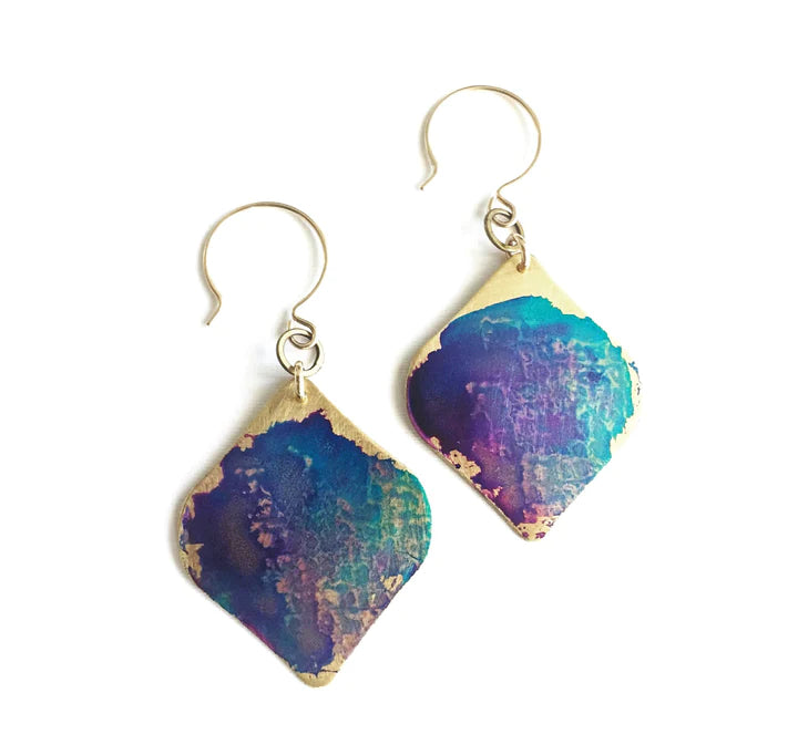 Violet Patina Diamond Earrings