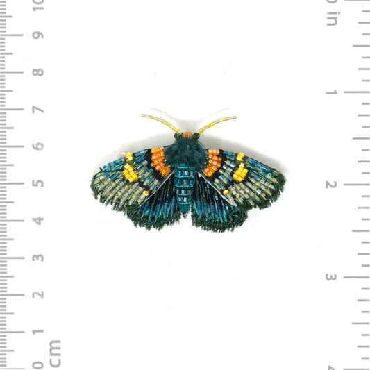 Africa Peach Moth Brooch Pin
