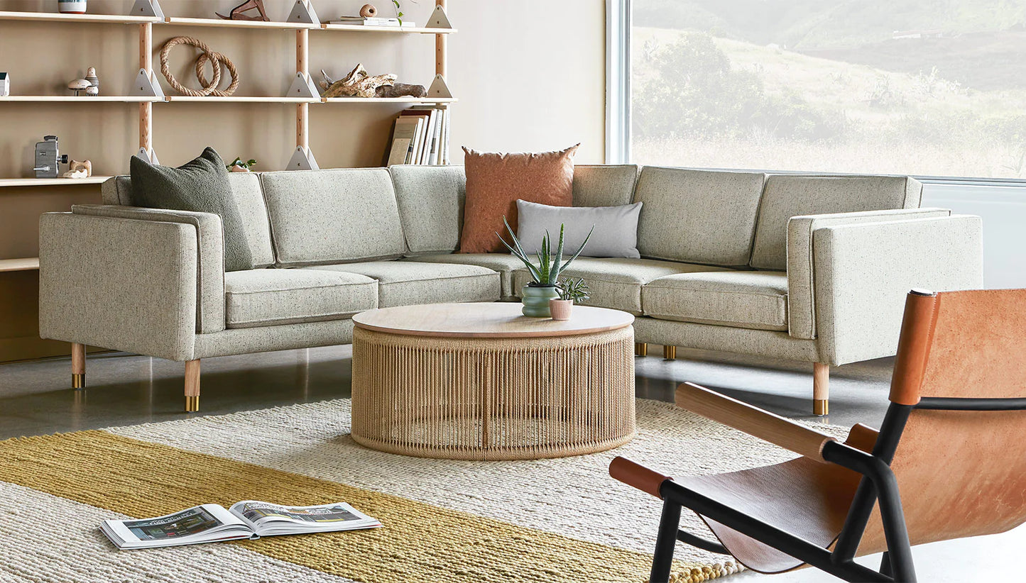 Augusta Bi-Sectional Sofa Funfetti Linen