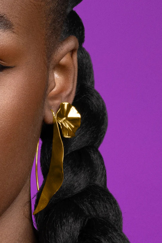 Bidu Wave Threader Earrings