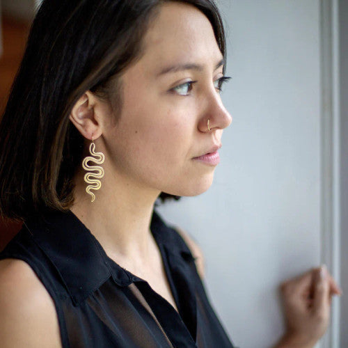 Boa Brass Earring