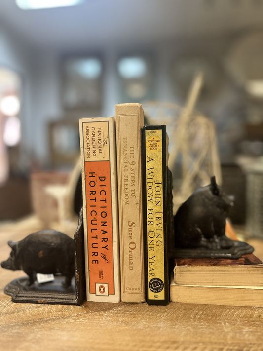 Set of Pigs Cast Iron Bookends