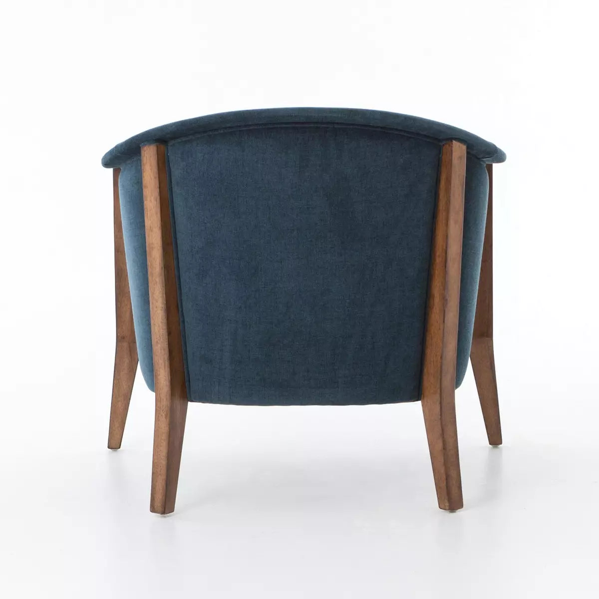 Curved Tapered Leg Accent Chair