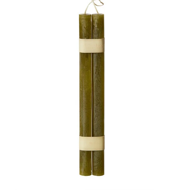 Moss Green Pair of Hanging Tapers