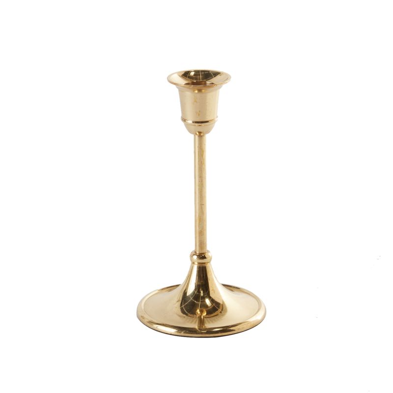 6" Antique Gold Candlestick