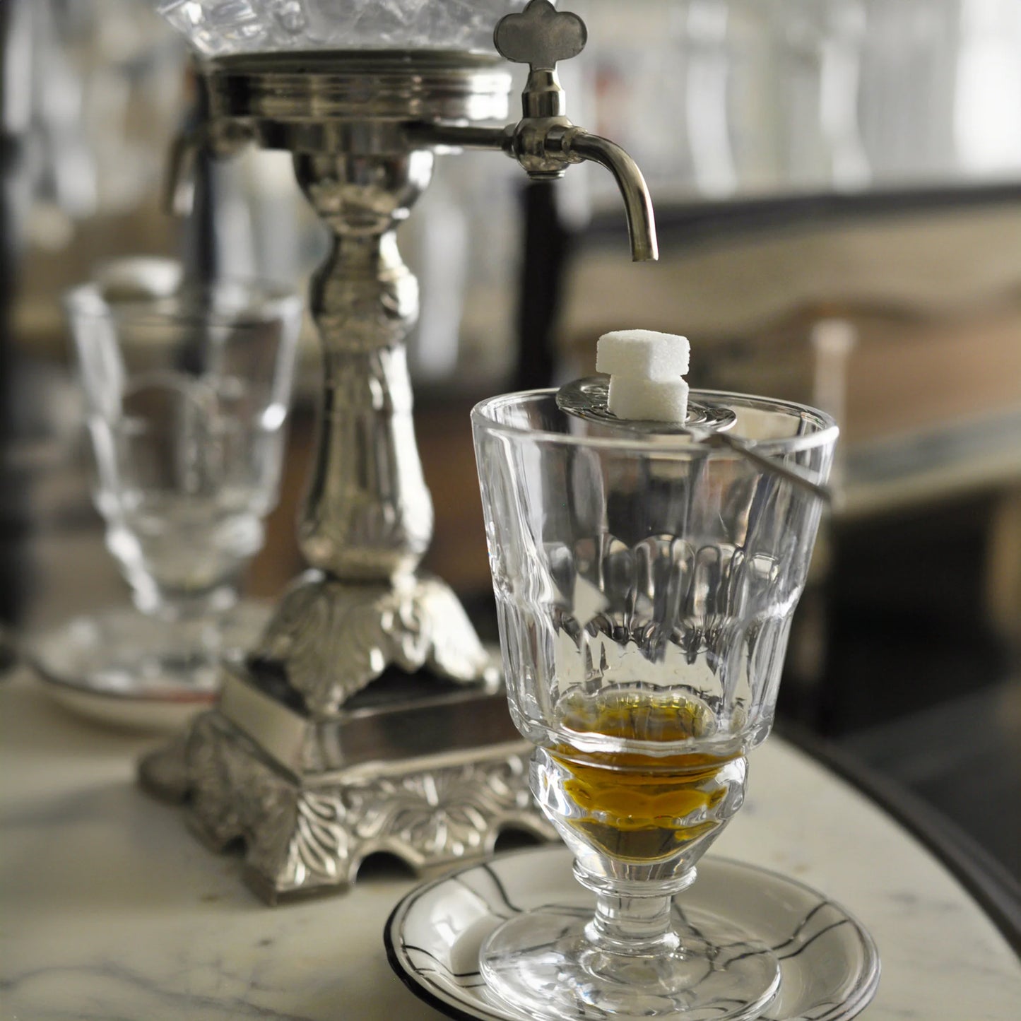 Pontarlier Absinthe Glass with Cuts