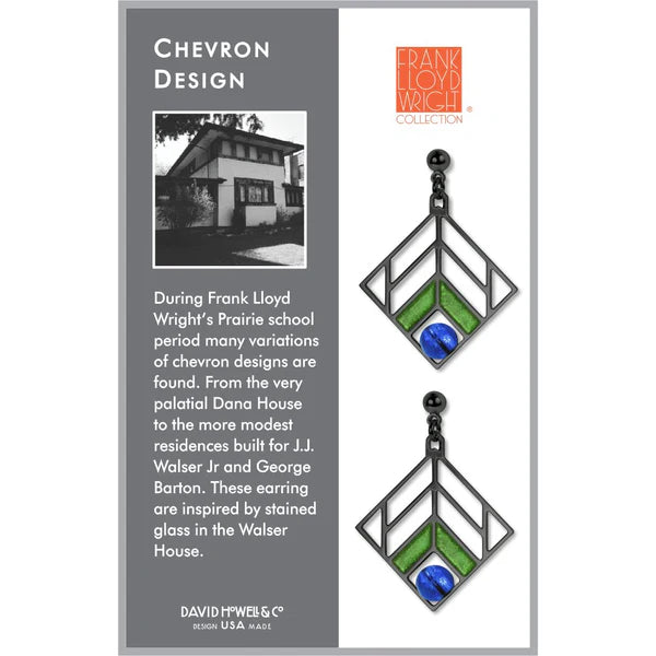 Frank Lloyd Wright Chevron Earrings