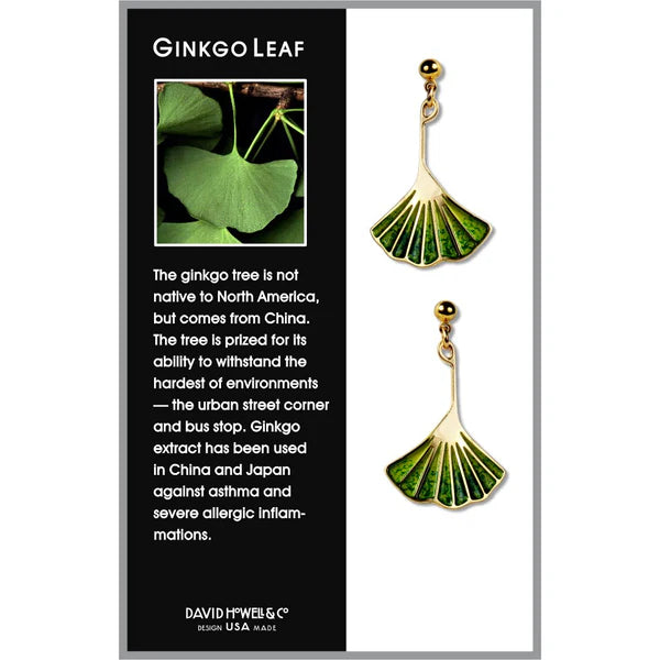 Gingko Single Drop Earrings