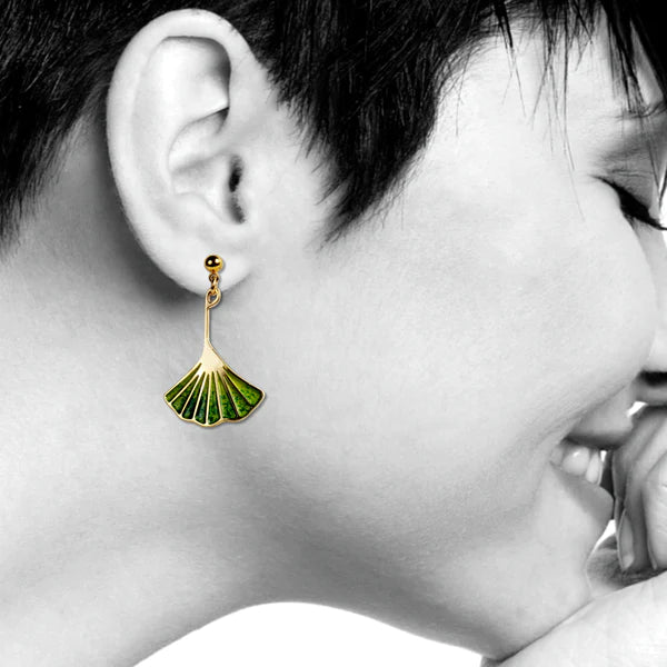 Gingko Single Drop Earrings