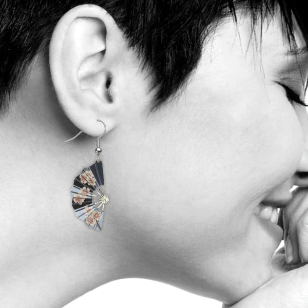 Hiroshige Blossom Fan Earrings