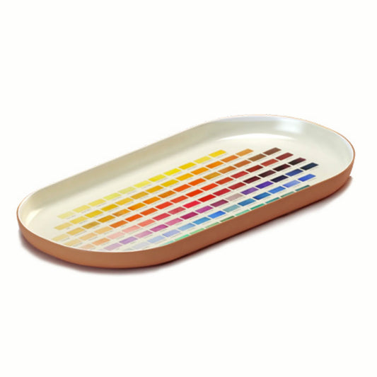 Nomenclature of Colors Oval Enamel Printed Tray
