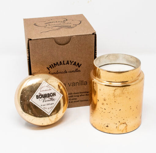 Bourbon Vanilla Mountain Fire Pot Candle