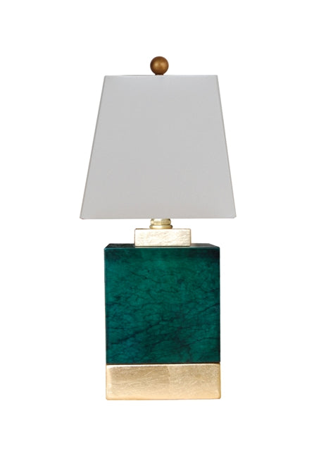 Square Bright Green Jade Lamp