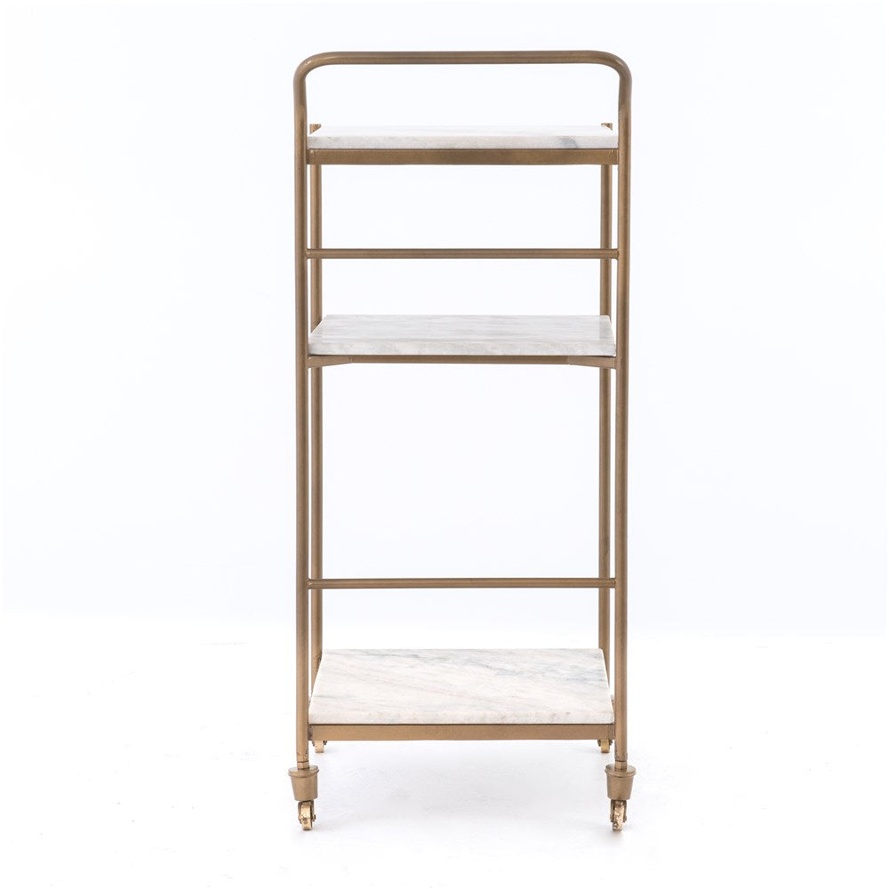 Brass and Marble Bar Cart