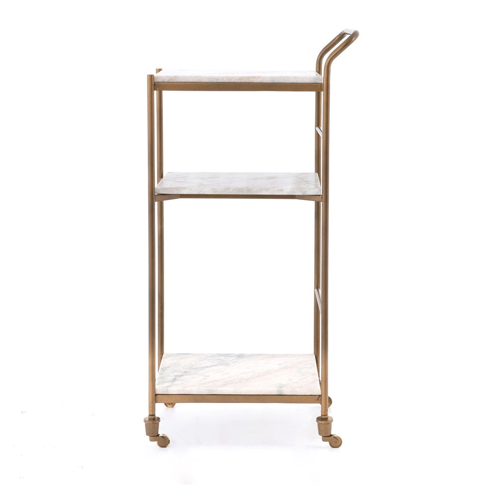 Brass and Marble Bar Cart