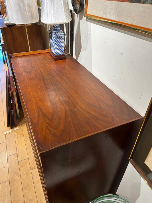Dark Walnut 5 Drawer Dresser with Wood Pulls