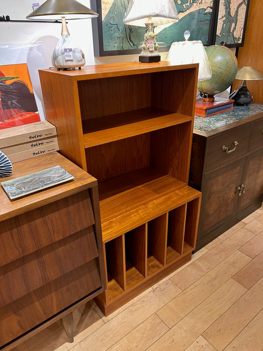 2 Piece Small Danish Teak Bookcase
