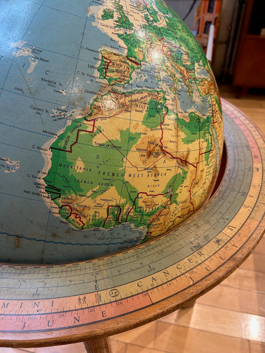Large 1960s Globe on Stand