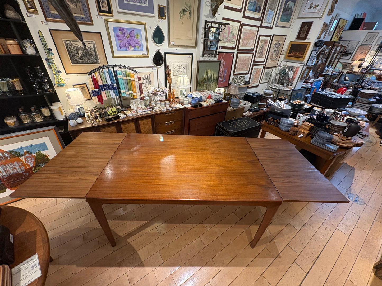 Danish Teak Dining Table with Refractory Leaves
