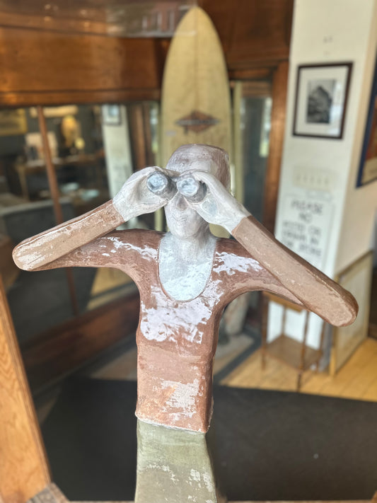 Birdwatching Woman Ceramic Sculpture