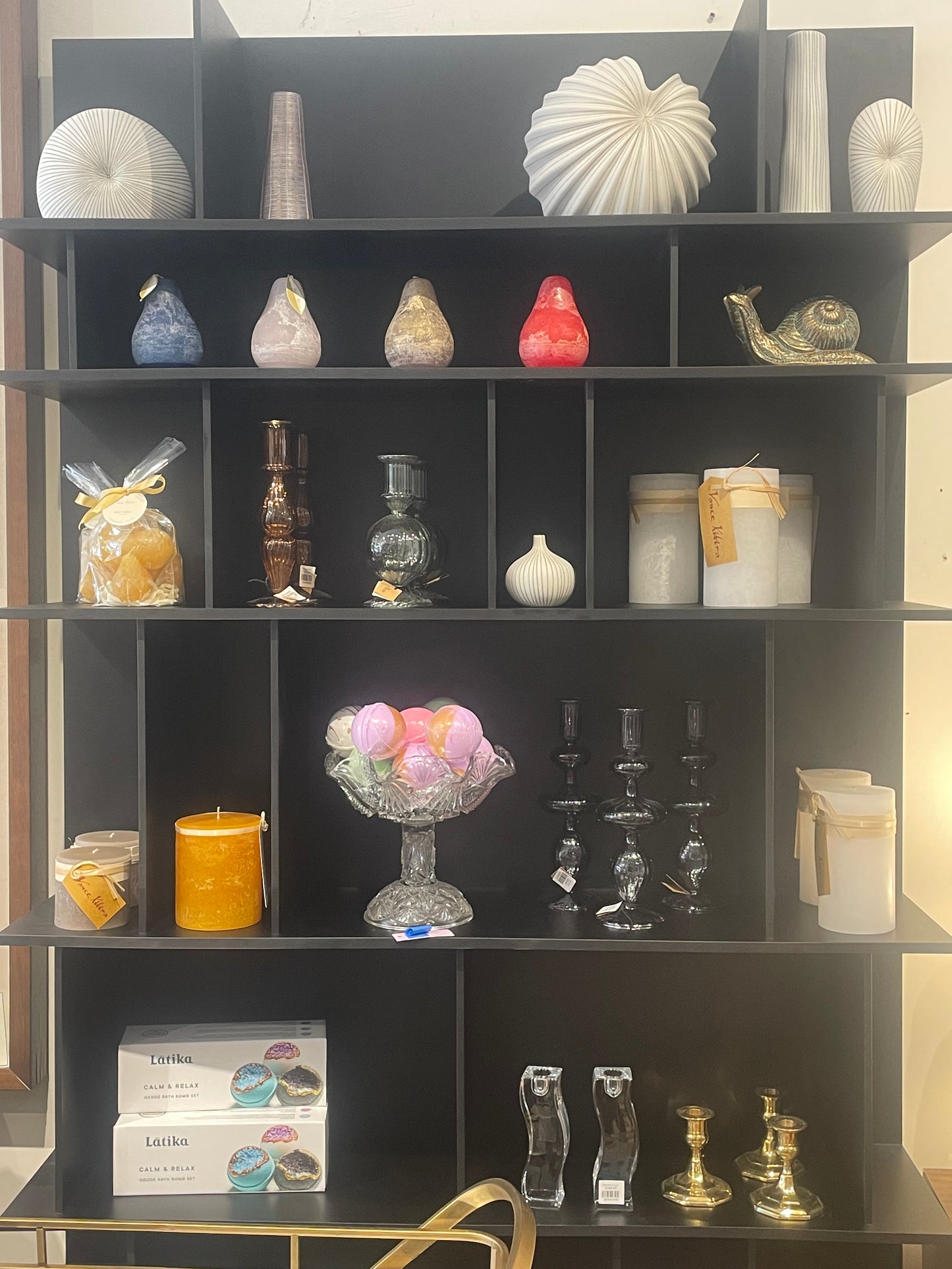 Italian Black Bookcase