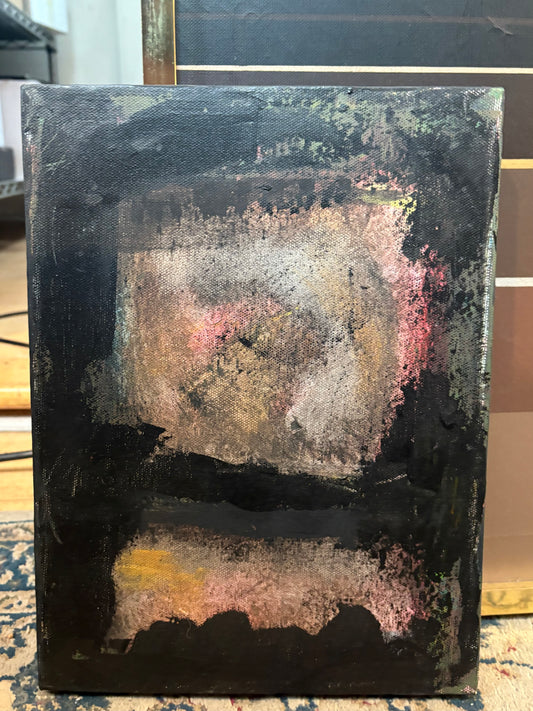 Signed Dennis Sackelson Small Abstract Painting