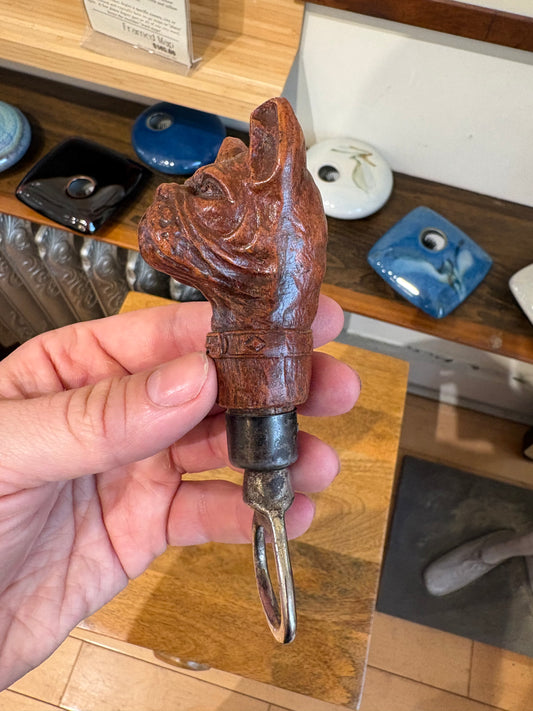 Carved Boxer Head Bottle Opener