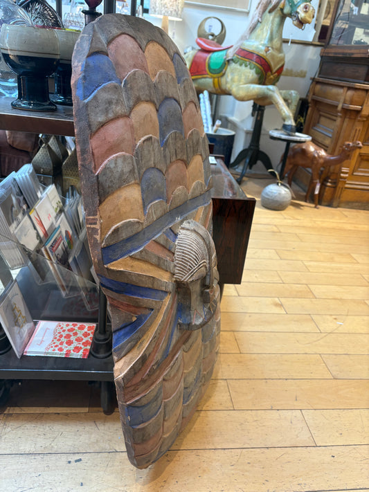 African Wood Carved Shield