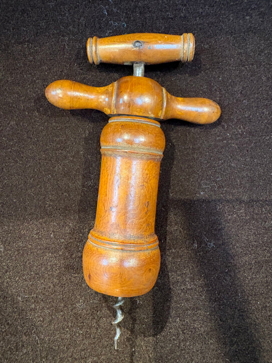 French "Le Club" Wooden Double Action Corkscrew