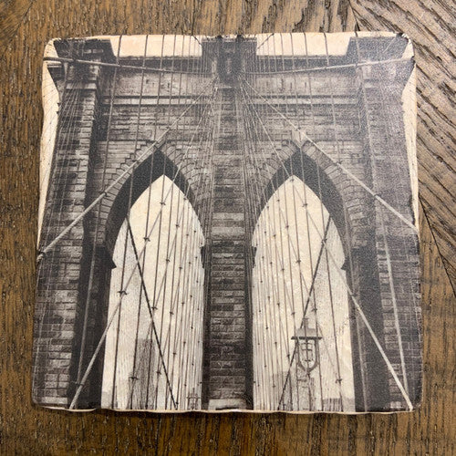 Brooklyn Bridge Arch Marble Single Coaster