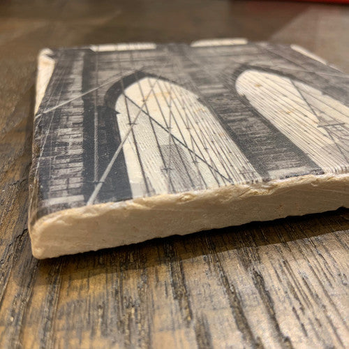 Brooklyn Bridge Arch Marble Single Coaster