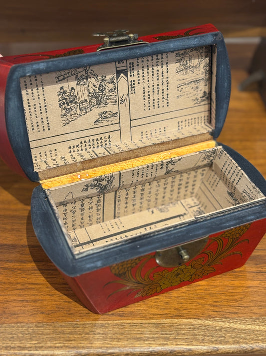 Asian Painted Box with Dragons