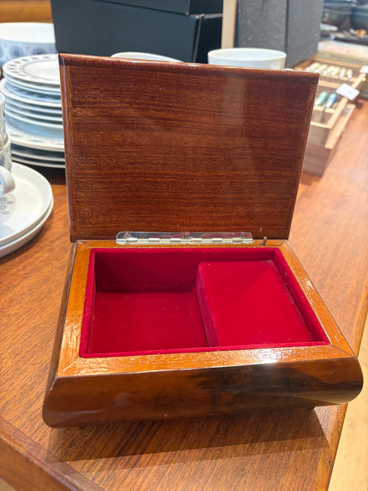 Vintage Inlaid Wood Music Box