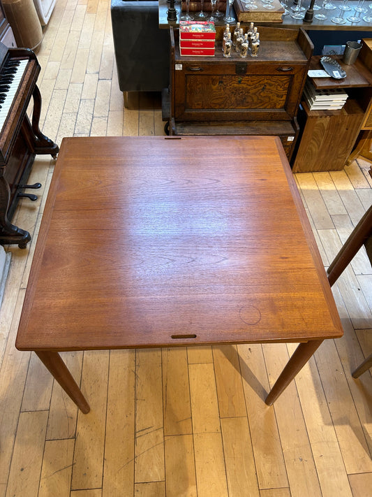 Danish Modern Teak Small Refractory Dining / Game Table