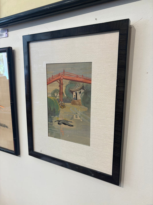 Cyrus Baldridge 1939 Framed Asian Style Art
