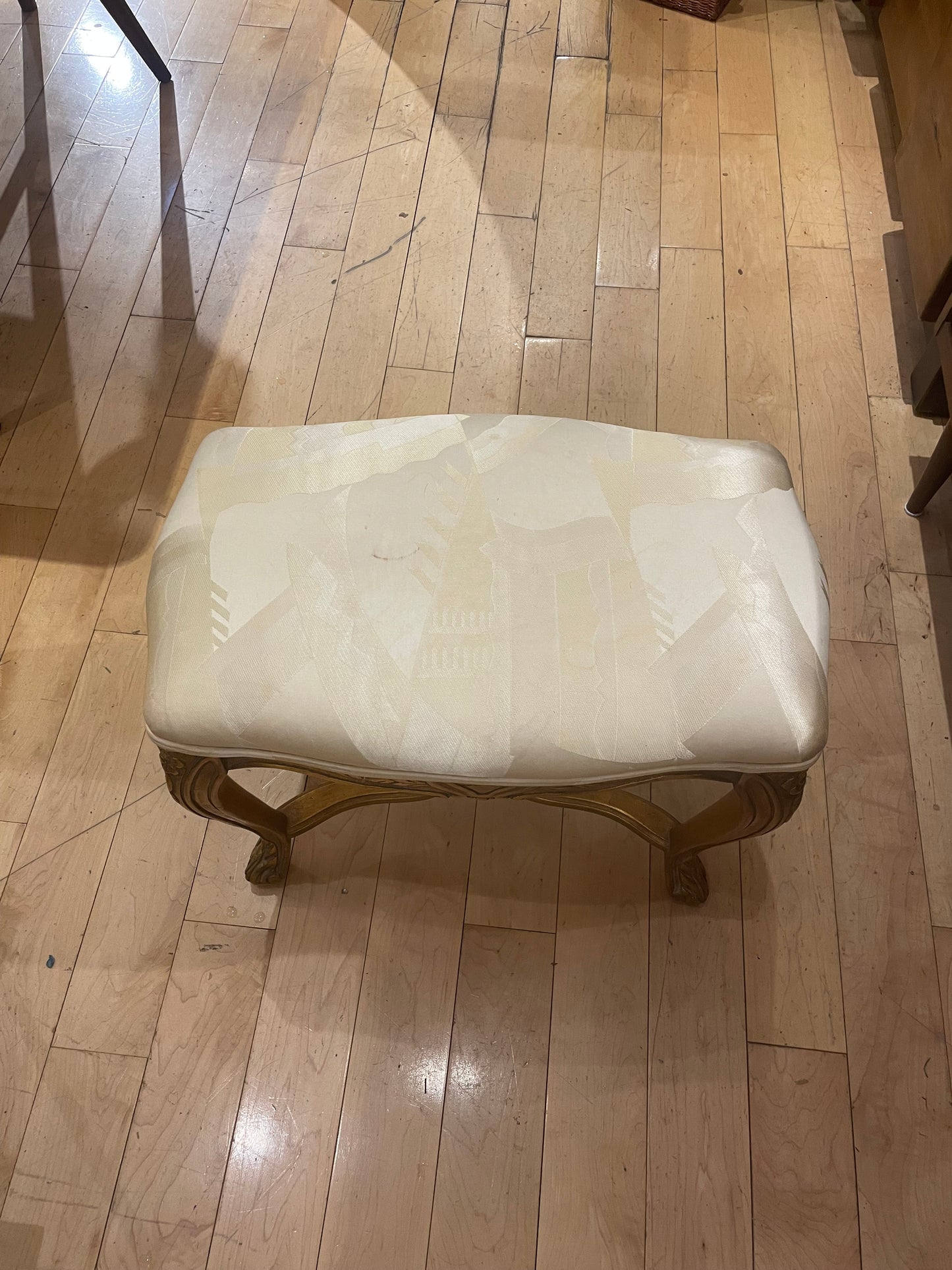 French Style Upholstered Small Bench