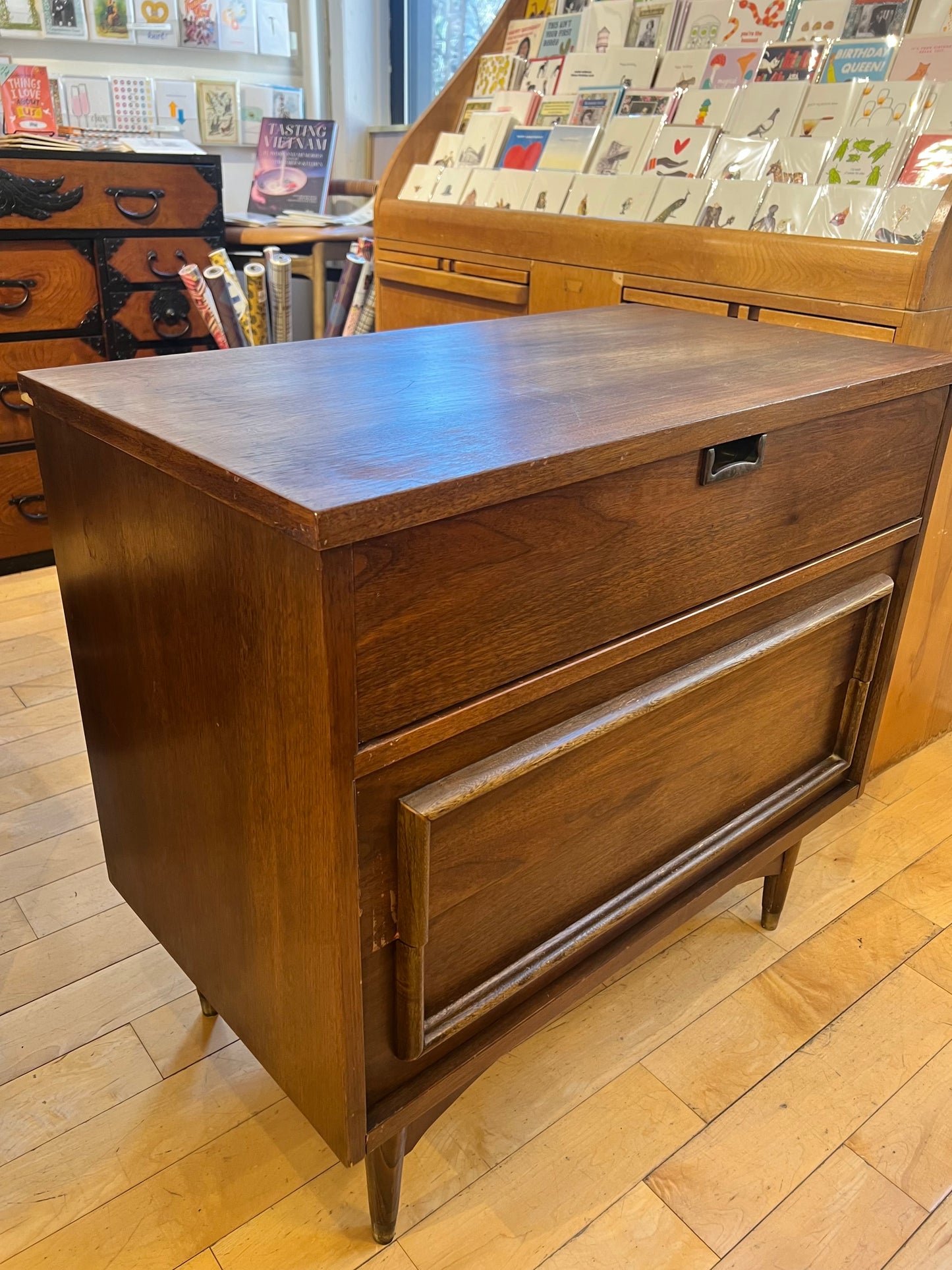 Walnut 3 Drawer Low Dresser