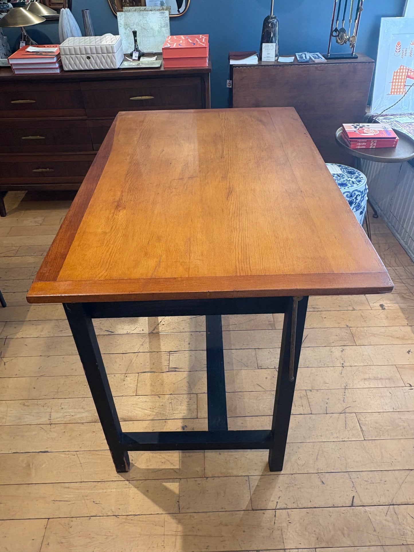 Two-Tone Wood Drafting Table
