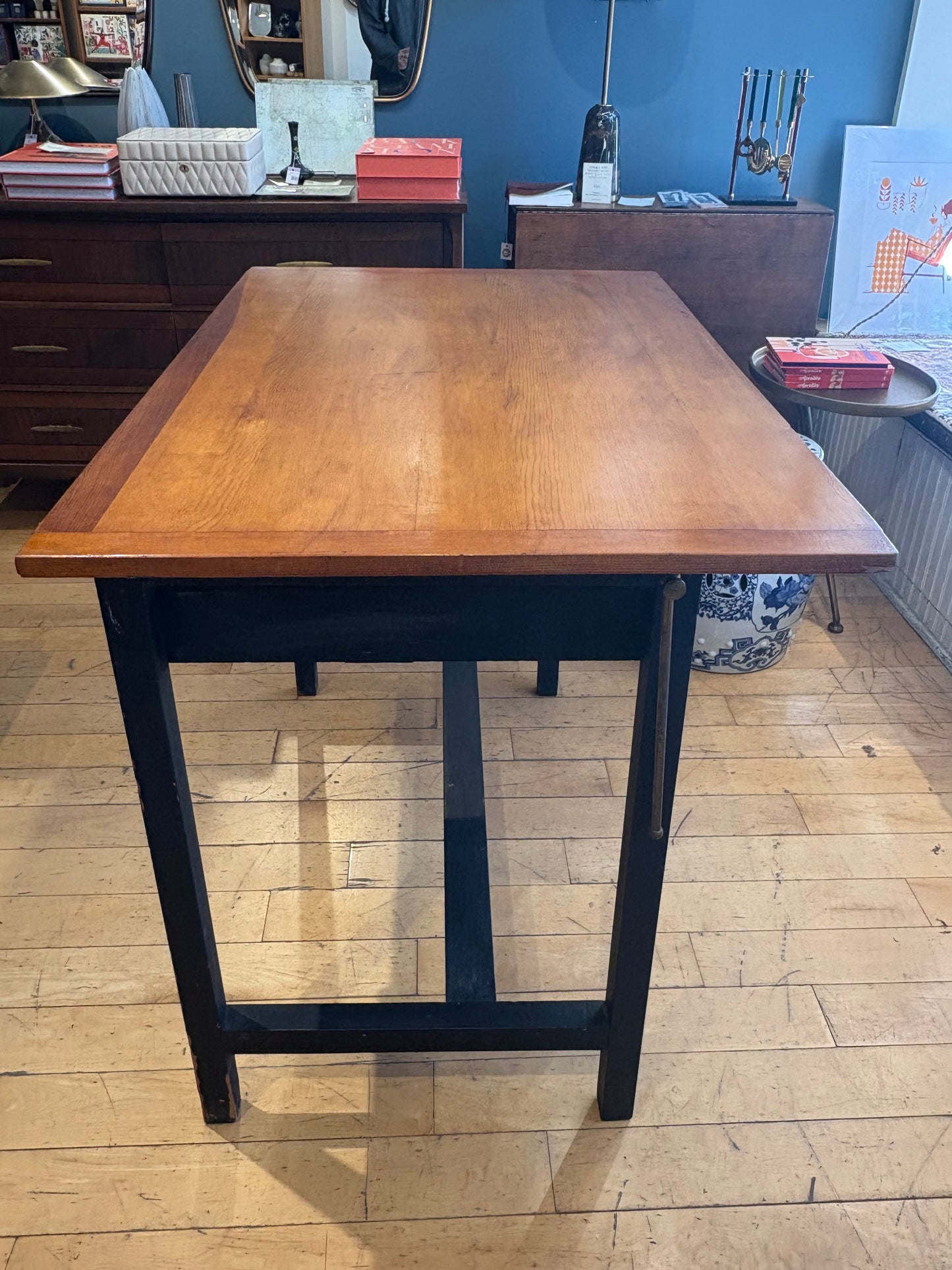 Two-Tone Wood Drafting Table