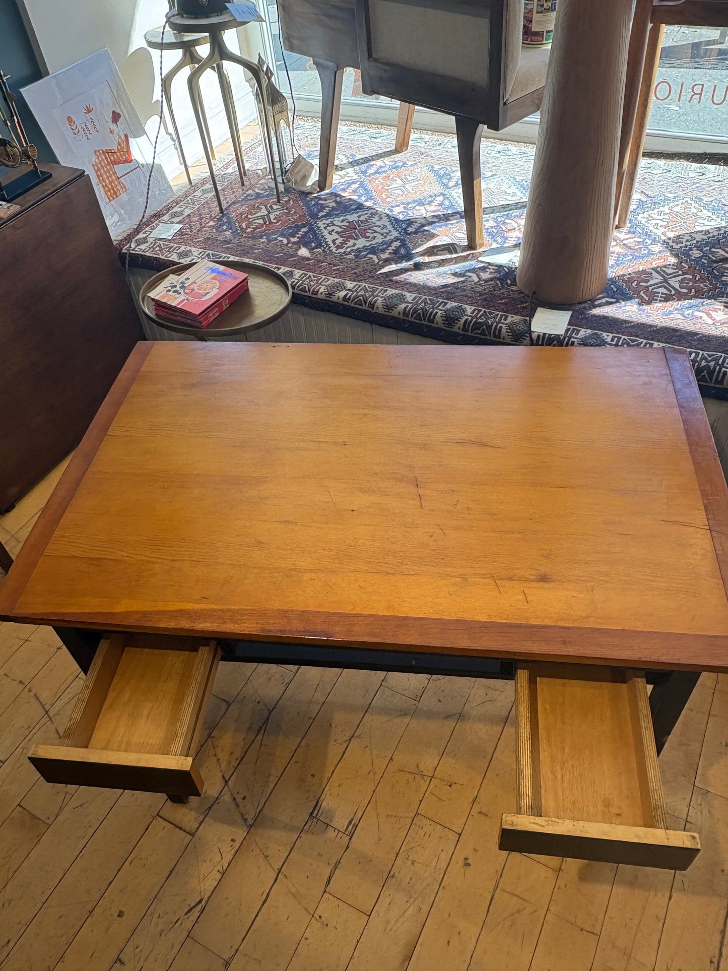 Two-Tone Wood Drafting Table