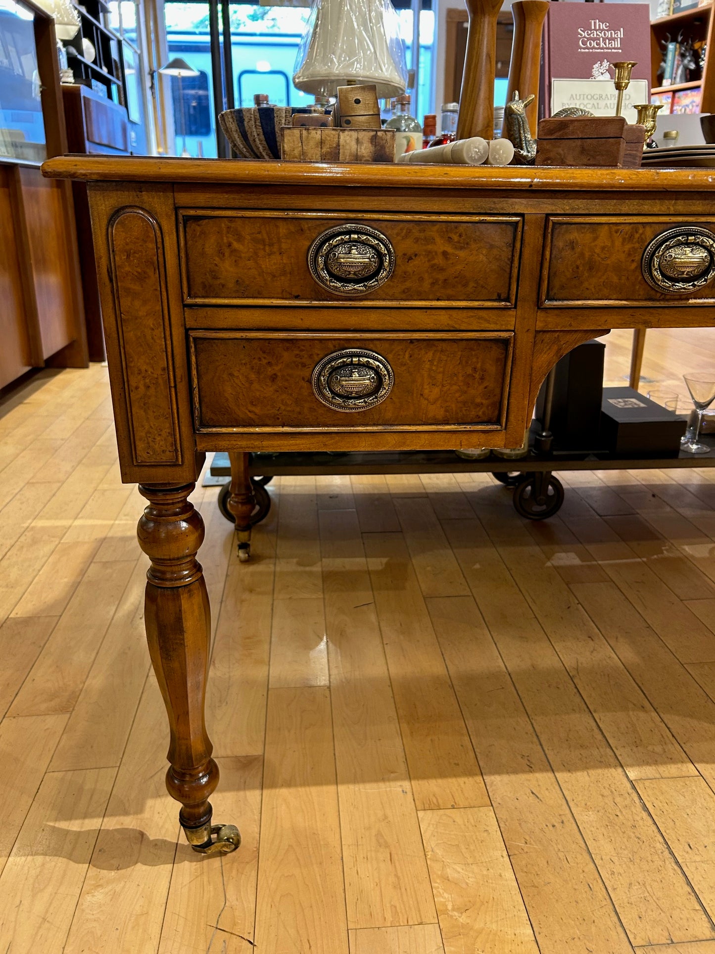 Southhamption Leather Top Library Desk