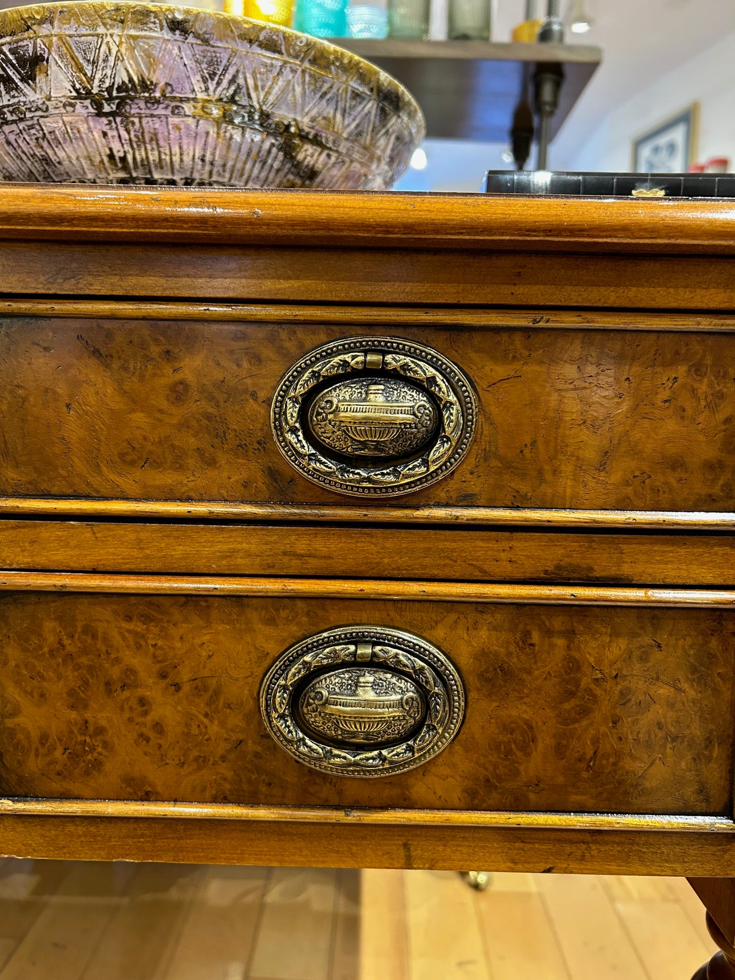 Southhamption Leather Top Library Desk