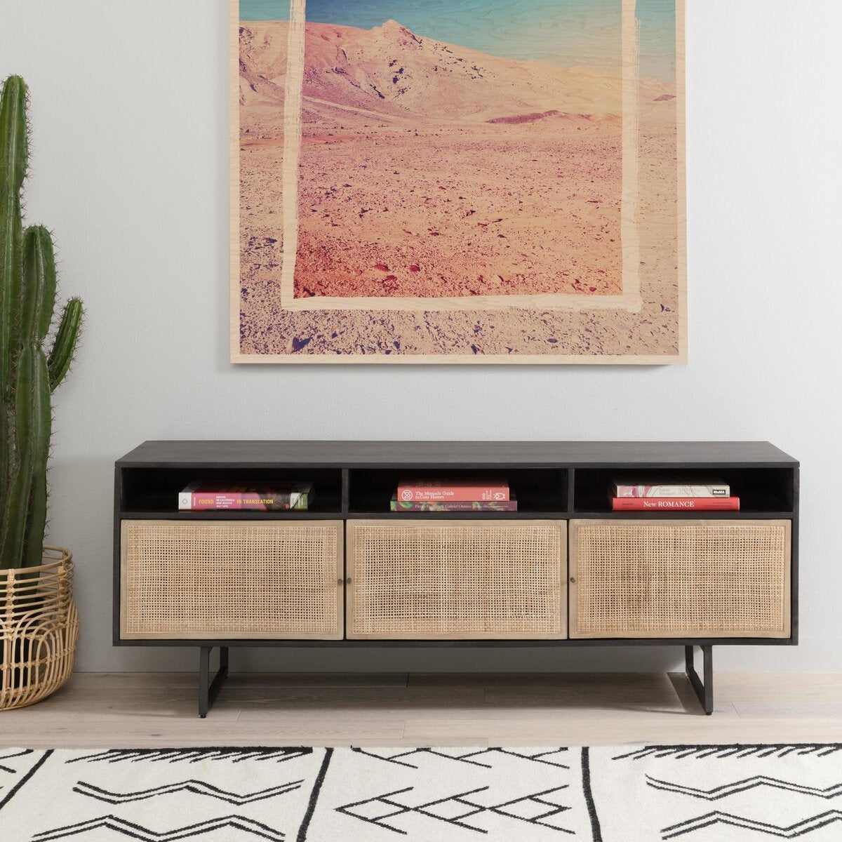 Canework 3 Door Media Console