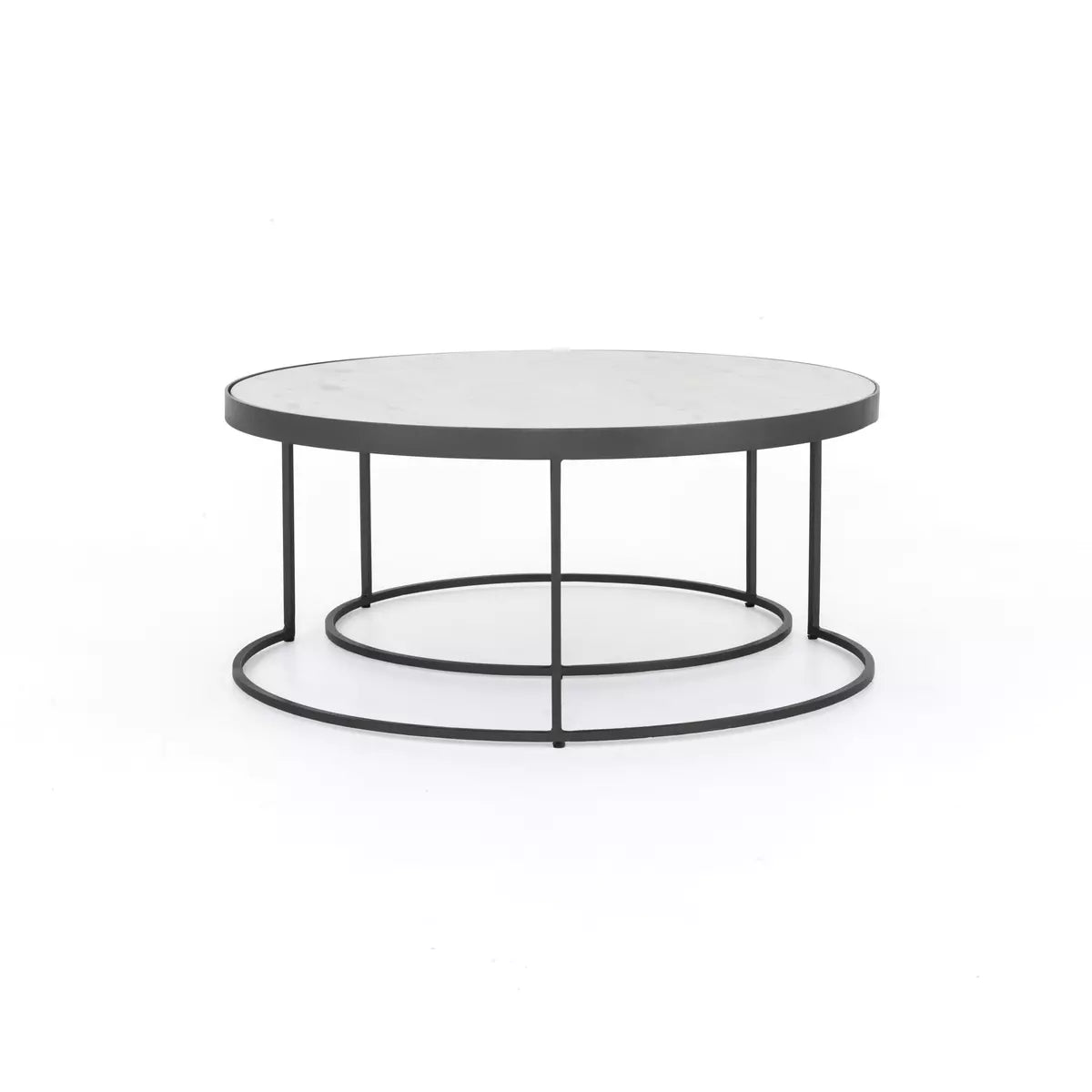 Marble and Iron Nested Coffee Table