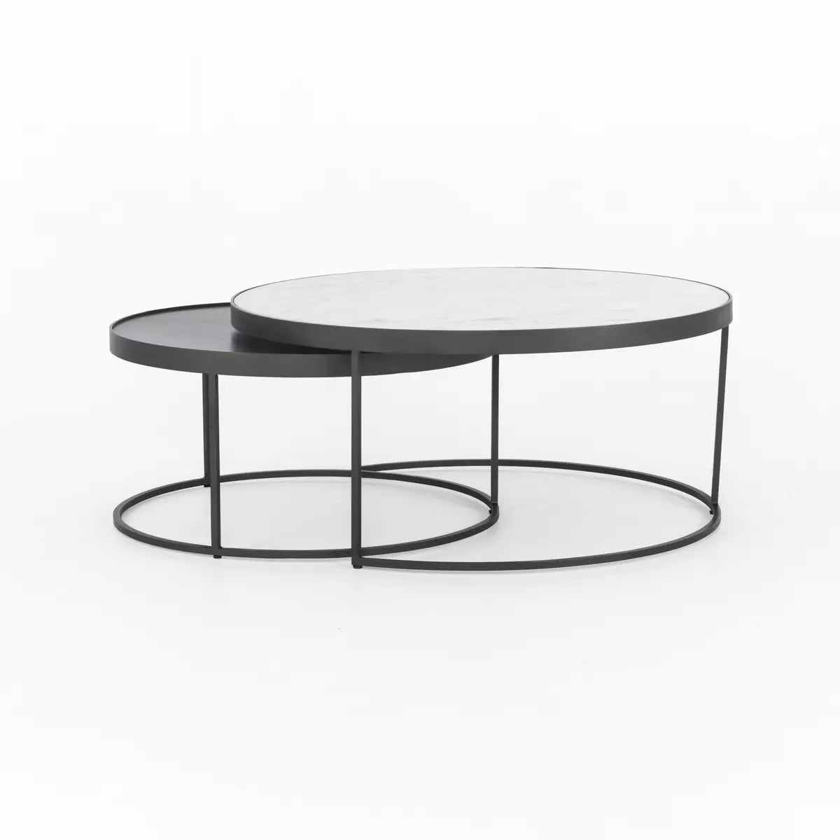 Marble and Iron Nested Coffee Table