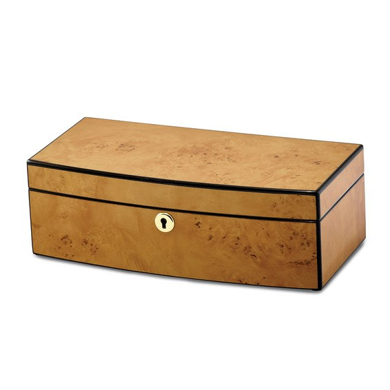 Burlwood Curved Jewelry Box