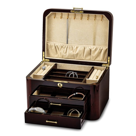 Large Burgundy Jewelry Box