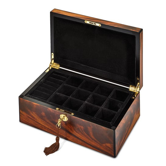 Matte Finish Tiger Wood Jewelry Box